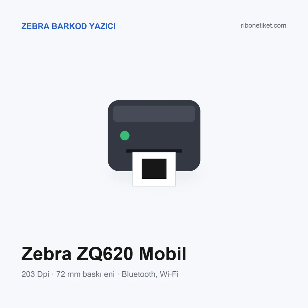Zebra ZQ620 Mobil Barkod Yazıcı